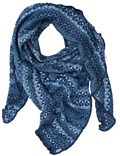 Invero, Merino Dreieckstuch Lorena, 100% Wolle (Jeans)