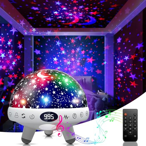 Nachtlicht Sternenhimmel Projektor Kinder mit Fernbedienung,Timer,29 Musik.Nachtlicht Baby, Einschlafhilfe kinder,Sternen Projektor,Nachtlampe Kinderzimmer