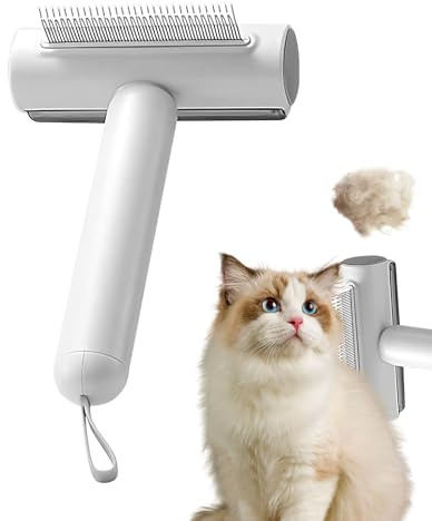 Stainless Steel Cat Dematting Tool For Kittens Puppies Medium Large Animals Pet Hair Remover Dematting Comb Cat Demattings Comb For Dogs, Dog Shedding Brush With Lint Remover