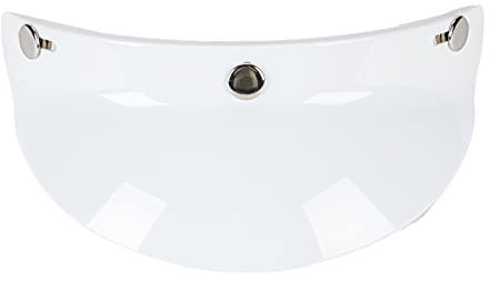 ACOGEDO Visera con 3 Botones a Presión Visera Abatible hacia Arriba contra el Viento para Casco de Motocicleta de Cara Abierta Requisitos Antivaho y Antirrayas Flip Premium 1 y Tratamiento Cumple
