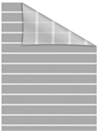 Lichtblick Fensterfolie selbstklebend mit Motiv, Sichtschutz, merhfach Ablösbar, Montage ohne Rakel, Made in Germany Streifen - Grau Weiß 100 x 100 cm (B x L)