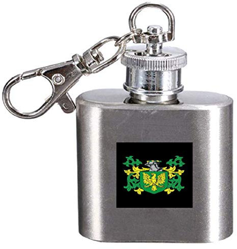 Reynolds Flasque avec blason de famille gravé Kerying 28,3 ml, Accessoire Alcool