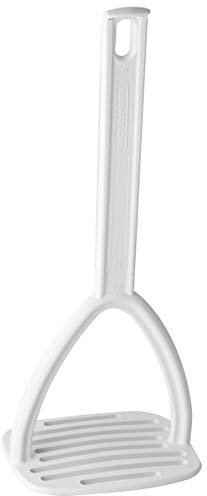 FACKELMANN 24283 Schiacciapatate Blanca, Utensile da cucina in plastica, Schiacciapatate per pentole e padelle rivestite (Colore: Bianco), Quantità: 1 pezzo