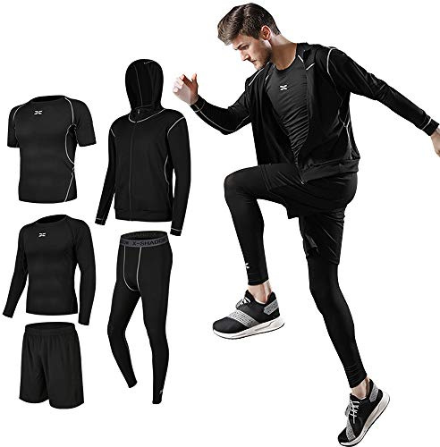 Superora Fitness Kleidung Set 5 stück männer Athletic Fitness Sport Anzug