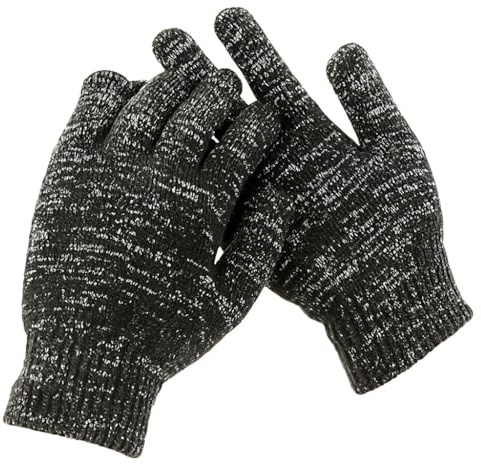 Eurotel Coppia di guanti antimicrobici lavabili - rivestimento argento contro batteri/virus - per uso quotidiano, Nero