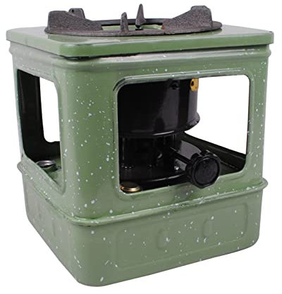 HEBEHO Tragbare Petroleumofen für Outdoor-Camping, 10 Dochte, kleine, leichte Kerosinöfen für Garten, Terrasse, Patio, grün