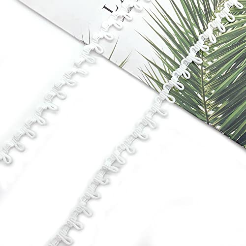 DHER Elástico con ojal Cordón con ojal 18m ojal cordón elástico vestido de novia elástico ojal suelto,las mujeres de cuello elástico de la hebilla,encaje elástico ojal suelto adorno ornamento (Blanco)