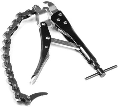 Auspuff-Kettentrenner, Auspuffschneider Verriegelungskette, Profi Kettenrohrschneider für Auspuffrohr Ø 19-80 mm Rohrschneider für Stahl, Kupfer, Kunststoff