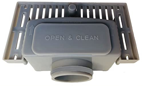 AQUA HEATING Siphon Doppelflügel Duschrinne Bodenablauf 36-38mm Grau | Kontrollöffnung, NBR Dichtung, Linearer Bodenablauf, Wandablauf, Dichtung, Seitenablauf, bodengleiche Dusche, Duschablauf