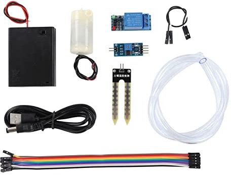 Automatisches Bewässerungs DIY Kit, Selbstbewässerungssystem, DIY Bodenfeuchtigkeitssensormodul für Gartenpflanzen, Empfindliche Überwachung Der Bodenfeuchtigkeit