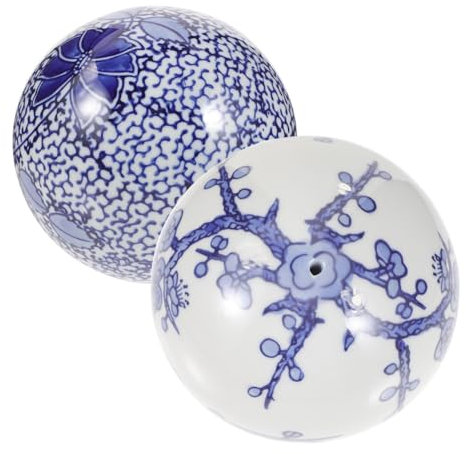 DOITOOL 2pièces Boule Flottante pour Aquarium De Décoration Élégante pour Poissons Sphères Décoratives Porcelaine Idéales pour Créer Un Environnement Vivant Votre Bac à Poissons
