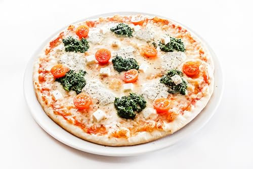 Topkapi Serie Pizza Gusto │ Platos para pizza Pizza Neturia │ Plato grande para pizza Ø ~ 31,5 cm │ Fabricado en Italia │ Porcelana │ 2 unidades