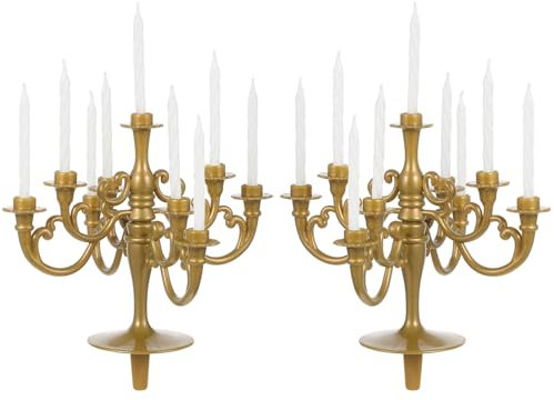 Abaodam 2pièces Bougeoirs Chandelier Décoratifs pour Gâteaux Accessoires Créatifs De Fête pour Mariage Et Anniversaire