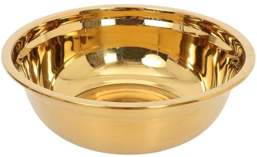 Vaguelly Palangana de Acero Inoxidable Grueso y Redonda para Cocina y Lavabo Doméstico, Versátil y Fácil de Mantener Diseño Moderno y Elegante