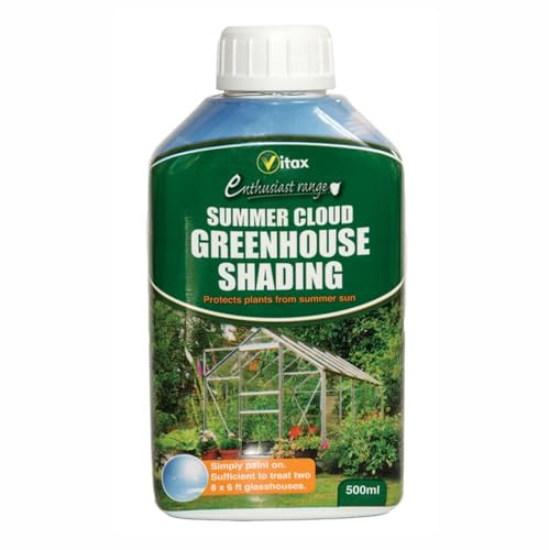 500ml, Summer Cloud Greenhouse Shading Liquid, Protects Plants from Summer Sun, Reduces Heat & Glare for Healthier Plants, Easy to Apply Sun Shade Paint for Glass & Plastic Greenhouses