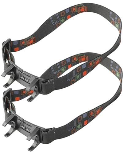 Goutdori 2-pack pannlampsrem, justerbar pannbandshållare för ficklampa kompatibel med 24 mm LED-pannlampor, ersättningsband pannlamprem, band, ersättning