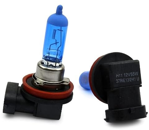 - XENON WEISSE OPTIK - ca. 6000K Halogen Auto Lampen 12V für Abblendlicht, Fernlicht, Zusatzscheinwerfer und Nebelscheinwerfer nach Wahl. INION® (2x H11 55W)