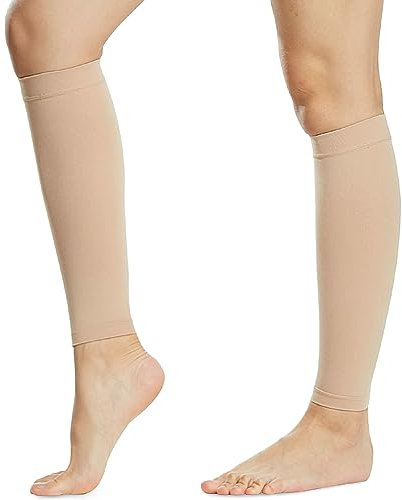 Beister 1 Pair Compression Calf Sleeves (20-30mmHg), Perfect Compression Socks for Running, Shin Splint, Medical, Pain Relief, Air Travel, Nursing, Cycling