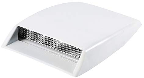 Hood Scoop, Universal Cowl Decorative Air Flow Intake Roof Bonnet Sticker Cover Hood Vents Scoops For Cars (White)