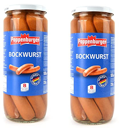 DUE ESSE S.N.C. DI SABATINI ALDO & C. GR 2060 BOCKWURST PZ 16 WUSRTEL GRANDI IN VASO DI VETRO SENZA PELLE AFFUMICATI IDEALI PER HOT DOG E PANINI