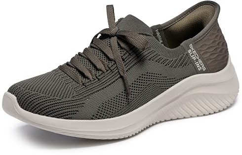 Skechers handsfree Slip-ins Ultra Flex 3.0 – Brilliant Path Sneaker för dam, Oliv, 38 EU