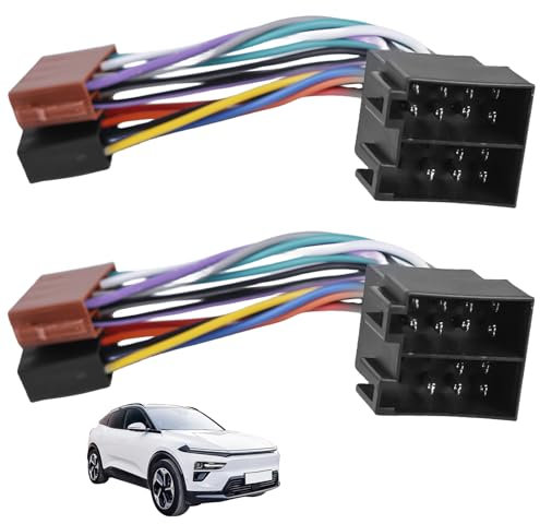 16 Pin ISO Adapter Autoradio, 2 Stück Auto Radio Adapter Autoradio Stecker ISO Stecker auf Buchse Kabelstecker Kompatibel auf Buchse Kabelstecker kompatibel mit VW Opel Astra F G Corsa B C Fiat Ducato