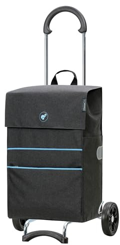 Andersen Einkaufstrolley - klappbar - 53 Liter - belastbar 40 kg | Stahlgestell - Trolley - Rad Ø 15 cm - Scala Shopper Nelon anthrazit