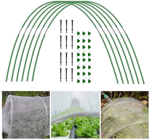 Zuasdvnk Túnel para plantas, 18 unidades de para bancal alto, neumáticos de invernadero, de invernadero, túnel de invernadero, túnel de lámina para bancal elevado, neumáticos de invernadero