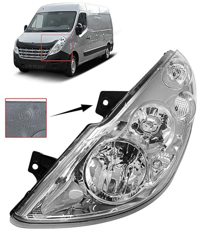 Phare avant gauche pour Bus Master Movano après 2010 >> Phare avant principal avec moteur de réglage