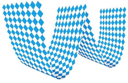 WEDNOK Oktoberfest Hängende Banner 270x30cm Bayrische Deckendakoration Blau Weiß Bayern Partybanner Wiesn Party Deko Oktoberfest Partyzubehör für Bierzelten Biergarten München Bier Festival