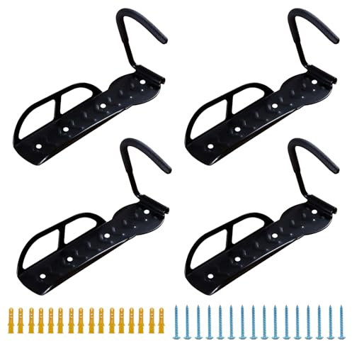 CCLIFE Soporte Bicicletas Pared 4 Piezas Colgador Bici pared MAX.35 kg Colgar Bicicletas