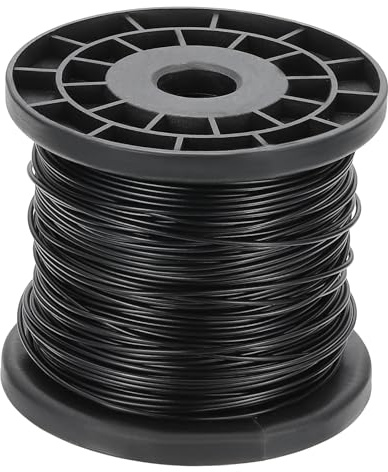PATIKIL Wire Rope 300 ft, 304 Stainless Steel Cable 3/32inch(1.5mm) 7x7 Strands Black Vinyl Coated for Deck Railing, Black