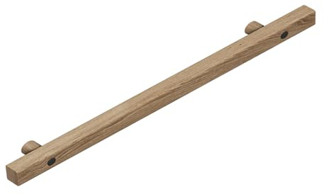 Corrimano in legno per scale da parete antiscivolo con raccordi, asta di supporto e maniglione di sicurezza, per interni ed esterni, anziani, bambini, 110 cm, colore tronco