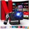 [Netflix Offiziell/Stereo-Lautsprecher] 4K Beamer mit WiFi und Bluetooth, 1080P Native Mini Beamer Tragbar, One-Click Use Built-in Netflix/YouTube/PrimeVideo/D+, Smart Home Outdoor Projektor Schwarz