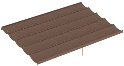 Outsunny Toile de Toit pour Pergola Rétractable 4 x 3 m Café | Tonnelle, Toile Uniquement 350x260cm, Ombrage Extérieur
