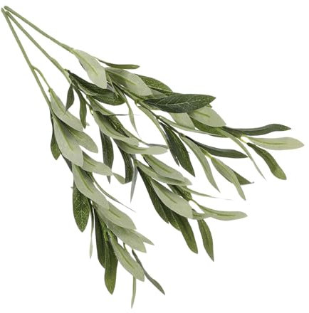 SOIMISS Ramas Artificiales Realistas 3 Piezas Tallos De Plástico Verde Natural Sin Frutos Decoración para Hogar Oficina Bodas y Fiestas