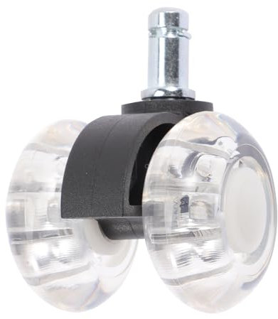 Gadpiparty Office Chair Wheels 2-inch Dual Wheel Upgraded Four Bearings Black Base for Computer and Gaming Chairs Office Furniture Accessories