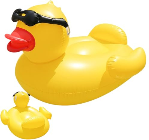 Bsbkoj Aufblasbarer Enten Poolschwimmer - XXL-Größe Aufblasbare Ente Für Pool - Schwimmgerät Liege Kinder Erwachsene Plantschbecken Garten