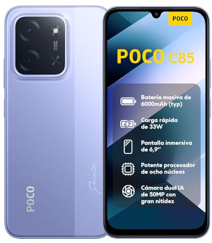 POCO C85 6+128 Purple (No Power Adapter Included)
