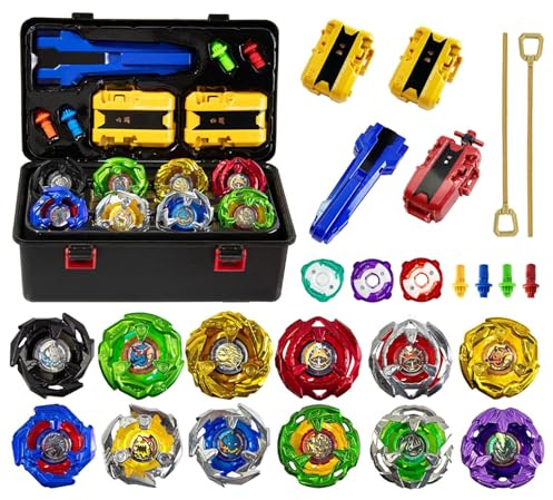 Wotean 12 Peonzas De Batalla, 3 Lanzadores, 1 Asa, 3 Anillos Centrales Y 4 Bases, Juguete, Regalo De Cumpleaños, AA