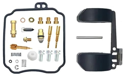 Carb Réparation Kit De Réparation Carburateur Moto pour Yamaha DRAGSTAR XVS125 2000-2004 Joint Flotteur, Pointeau, Joints Toriques Ressorts Ensemble Pièces(Couleur2)
