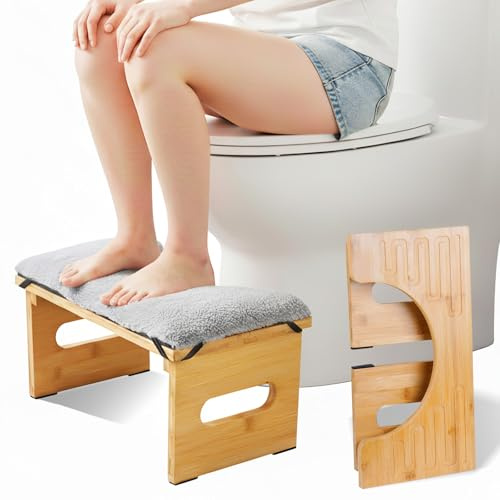 Toilettenhocker für Erwachsene mit bequemem Kissen, faltbarer und langlebiger Toilettenhocker für Erwachsene