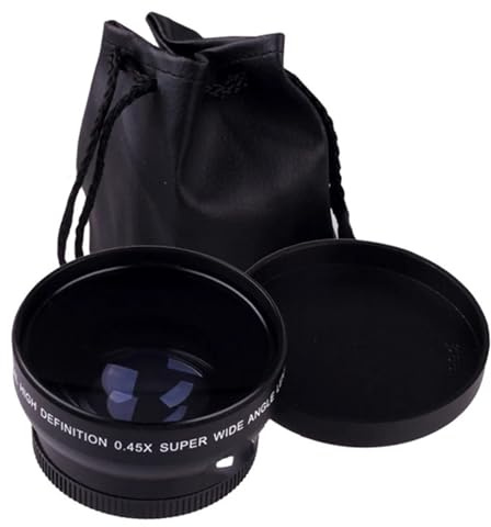 Compatible for Canon EOS 4000D 2000D 58MM 0.45x Wide Angle Lens with Macro for 18-55mm Lens