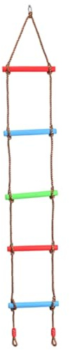 Trrymbbe Strickleiter für Kinder, 1, 8 m lang, Robustes Kletterspielzeug aus Kunststoff und Nylonseilen, ideal für Schaukeln, Outdoor, Baumhaus, Spielplatz, Kletterseil für Kinder