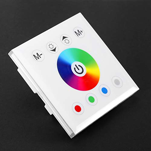 SALALIS Dimmer per Controller Touch Panel LED RGBW per Strisce Luminose - Tocco Capacitivo, Materiale ABS Resistente, Applicabile per la Decorazione Domestica (Bianca)