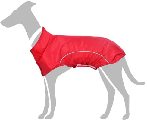 Nqyjm Hunde Regenmantel mit Reflexstreifen Polyester Rot XXS für Hunde, Haustier, Outdoor
