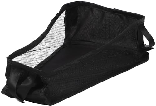 TOYANDONA Großer Kinderwagen Organizer mit Unterer Hängetasche aus Schwarzem Polyester Praktische Aufbewahrungstasche für Babywagen mit Viel Stauraum und Kompakter Eleganter Stil