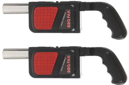 Homoyoyo 2pcs Handheld Electric Charcoal Blower and Bbq Fire Blower for Outdoor Camping Grill Fire Starter Portable Fireplace Tool with Handle for Barbecue and Pit