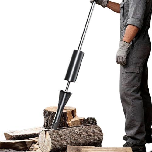 Divisor manual de madera, herramienta de mano resistente con cubierta de mango antideslizante para chimenea y uso al aire libre