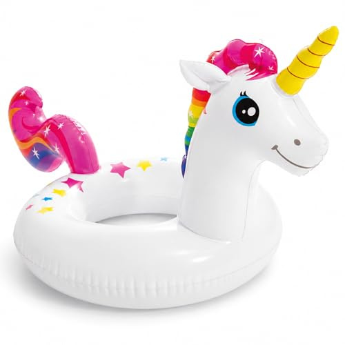 YESAH Flotador de piscina, anillo de natación inflable de 55 x 58 cm, anillo de baño de PVC para playa, verano, fiesta acuática, compañero de baño inflable, vacaciones, fotos, decoración, accesorios